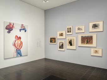 Ausstellungsansicht Maria Lassnig und Edvard Munch. Malfluss = Lebensfluss Hamburger Kunsthalle 2026 Foto: Fred Dott © Maria Lassnig Stiftung / VG Bild-Kunst, Bonn 2026
