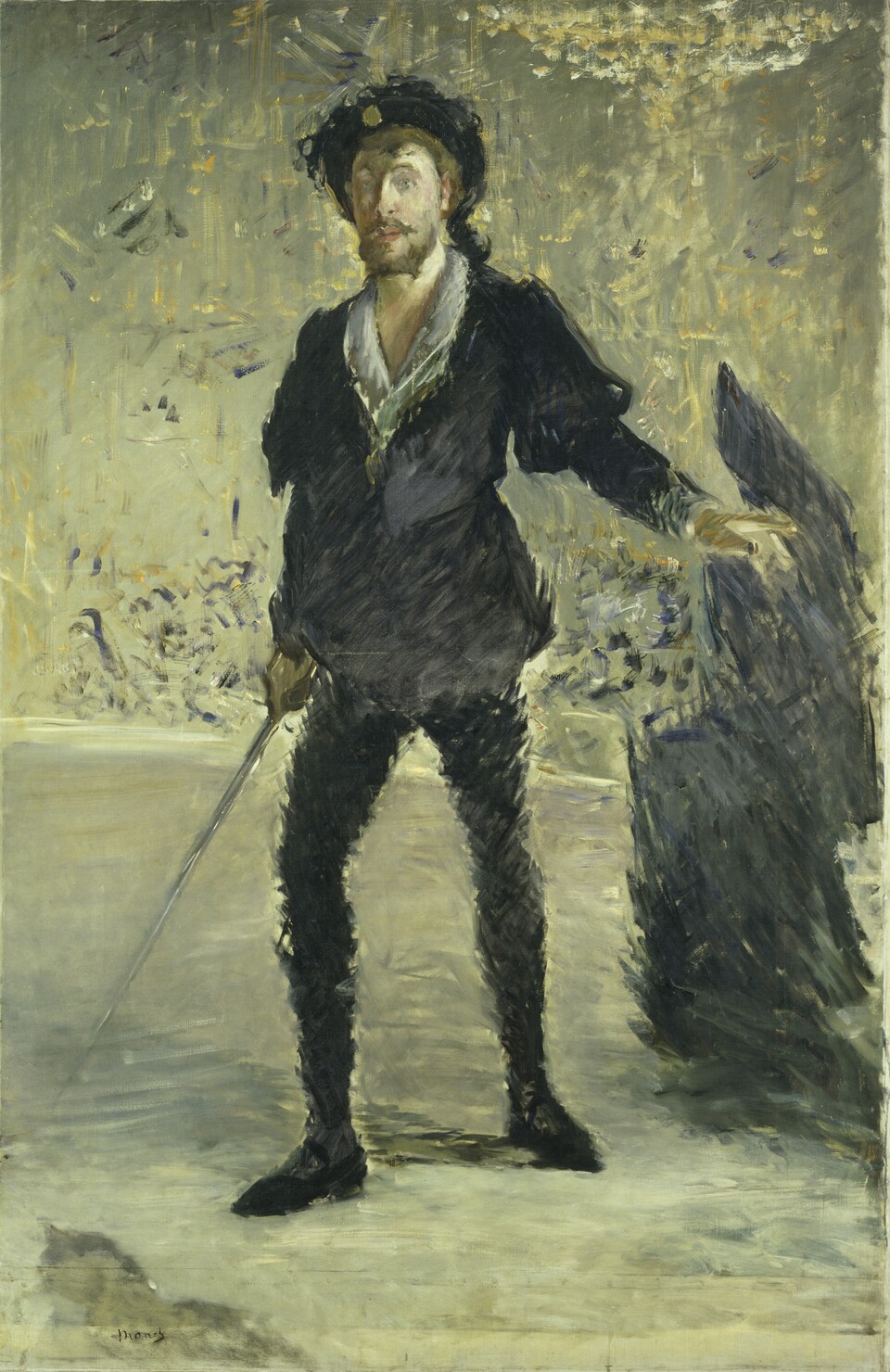 Édouard Manet (1832–1883) Jean-Baptiste Faure in der Oper &quot;Hamlet&quot; von Ambroise Thomas, 1875/77, Öl auf Leinwand, 196 x 129 cm © Hamburger Kunsthalle/bpk Foto: Elke Walford