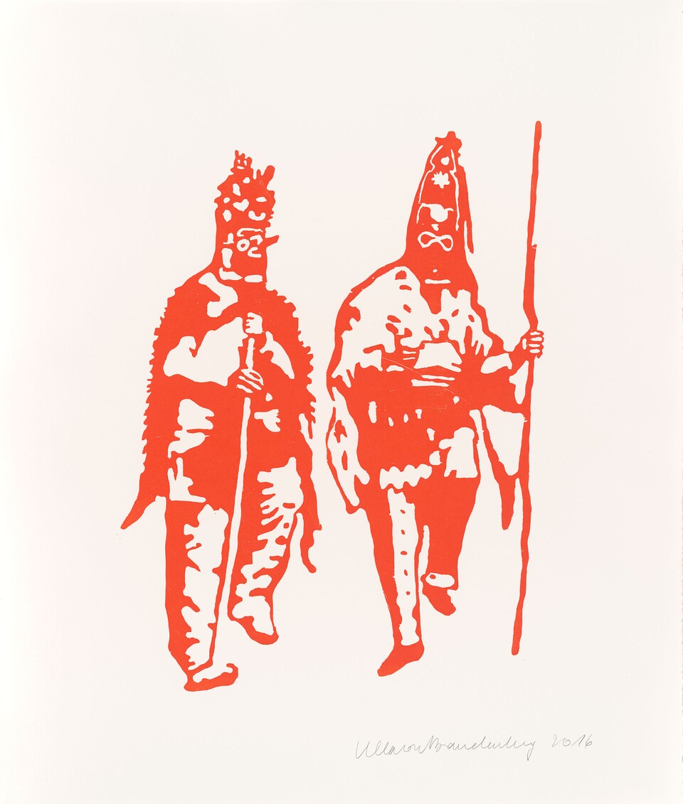 Ulla von Brandenburg (*1974) Karneval I (aus der Serie Karneval I–VII), 2017, Hamburger Kunsthalle, Kupferstichkabinett, erworben 2017 von der Griffelkunst-Vereinigung Hamburg e. V. © Ulla von Brandenburg Foto: Christoph Irrgang