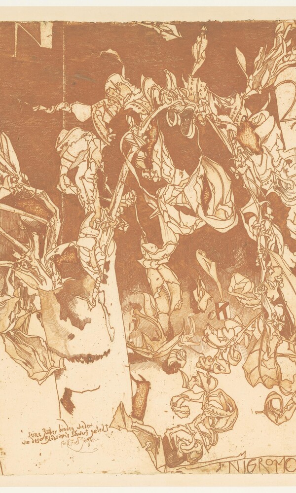 Horst Janssen (1929-1995), Nigromontanus, 1980, Radierung, Strichätzung, 628 x 537 mm Blatt, Papier, Hamburger Kunsthalle, Kupferstichkabinett